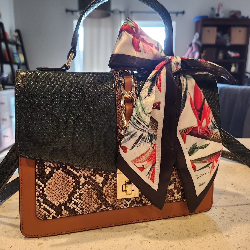 Aldo Snakeskin Print Handbag